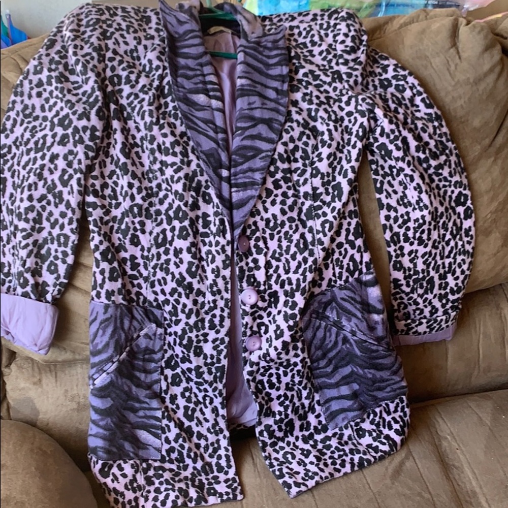 Animal print blazer